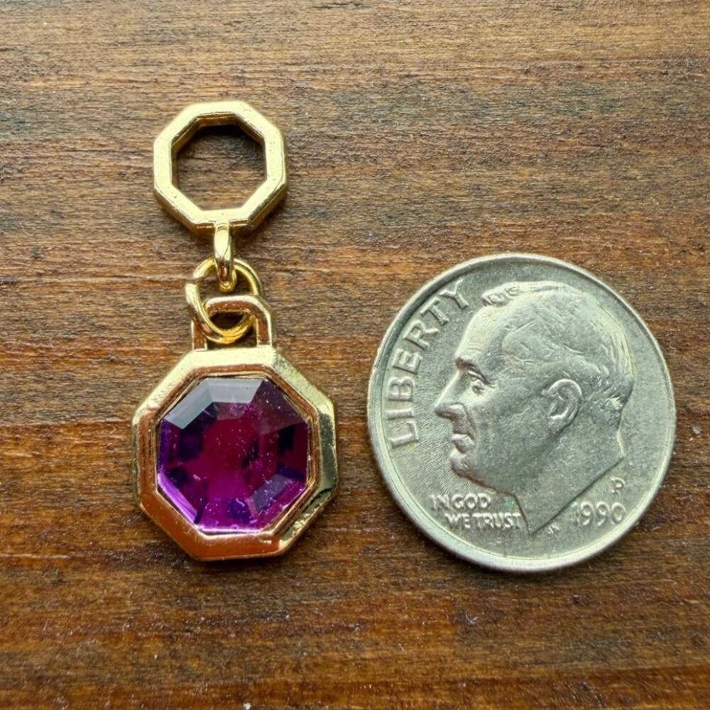 Effy Gold-Tone Amethyst Charm - Picture 5 of 6